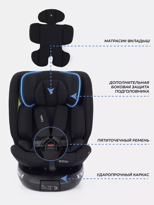 Автокресло Rant Helix isofix (40-150 см) Black