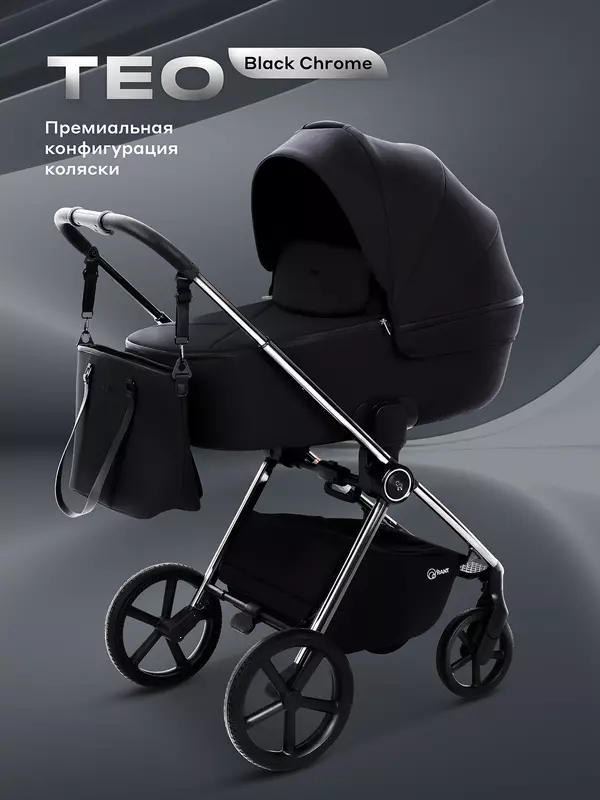 Коляска 2 в 1 Rant Teo Black Chrome Black